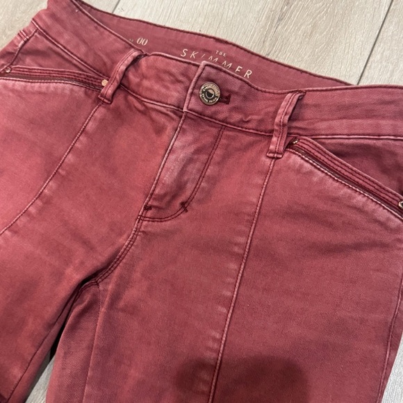 WHBM burgundy/ rust faded “the skimmer” zip/ ankle pant ❤️ - Picture 9 of 10